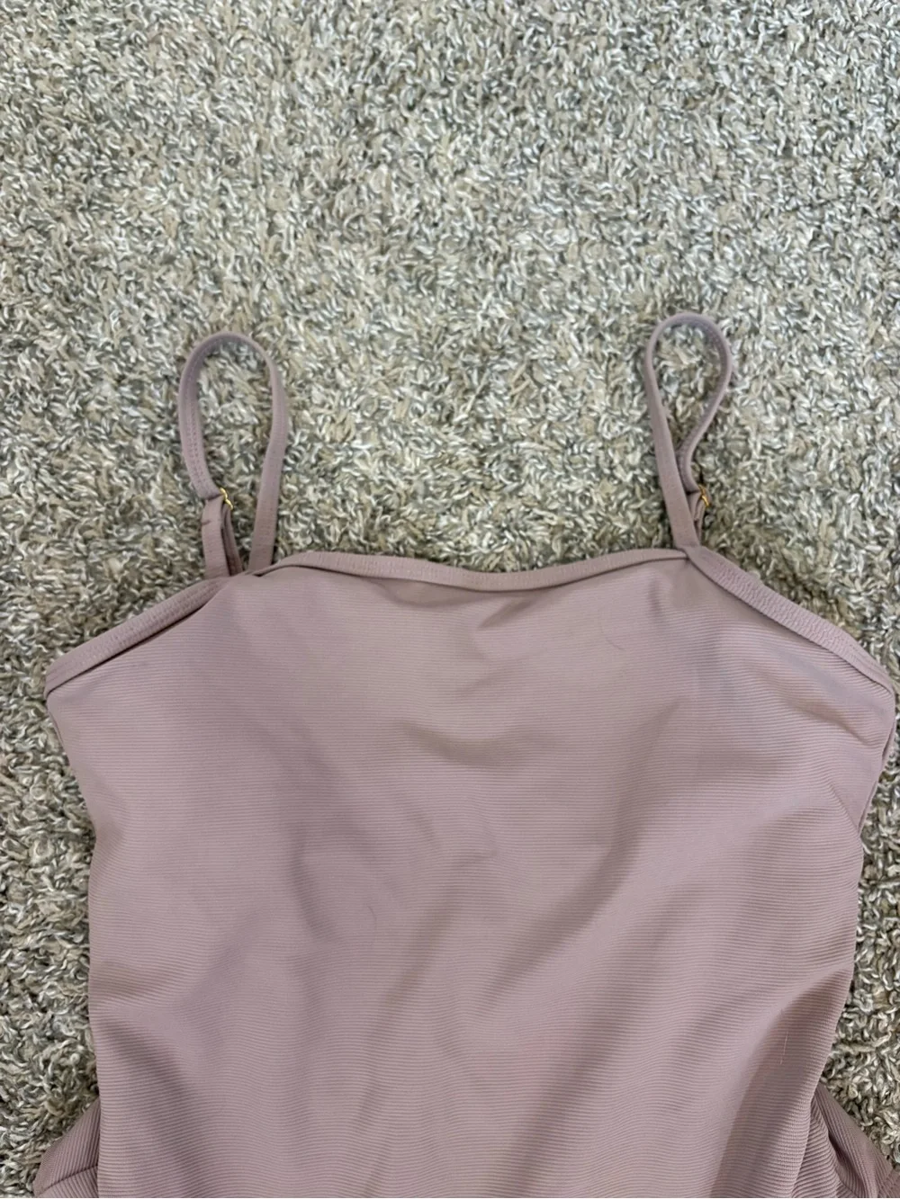 Wilo The Label Tan Brown‎ Strappy One Piece Swimsuit Size Small